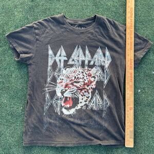 Vintage Style WOMEN'S DEF LEPPARD Band Skimmer T-shirt Medium